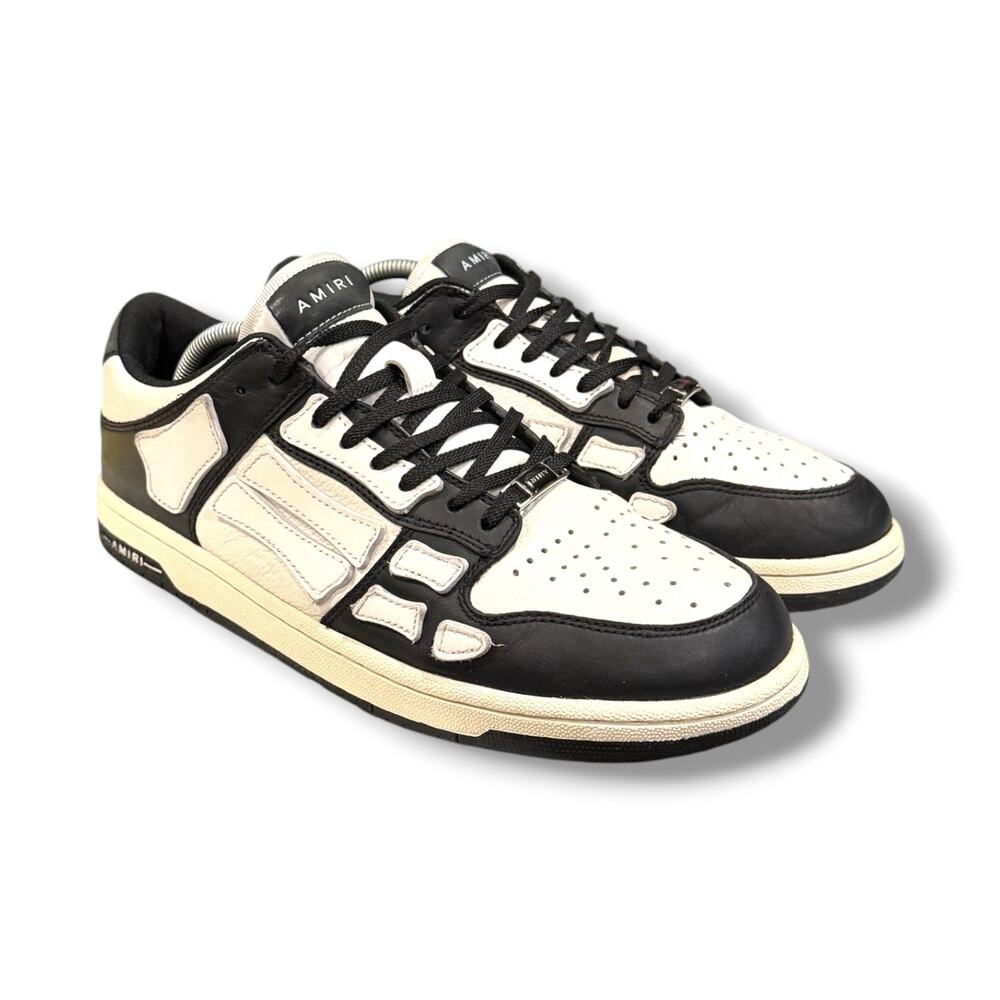 Size 11US - Amiri Skel Top Low 'Black White' Sneaker - Amiri